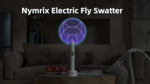 ไม้ตียุงไฟฟ้า 2 รวม 1 นักฆ่ายุง 4100V นักฆ่ายุงแบบพกพา พร้อมด้วย 1800 mAh แบตเตอรี่แบบชาร์จได้ แสงสีม่วงและ 3 ตาข่ายนิรภัย ใช้ได้ทั้งในและนอกอาคาร สีฟ้า