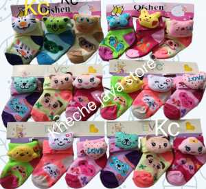 PROMO-3 PASANG Kaos Kaki Anak Bayi Karakter Boneka Lucu Kaus Kaki Kartun Fashion / Baby Socks Import Murah