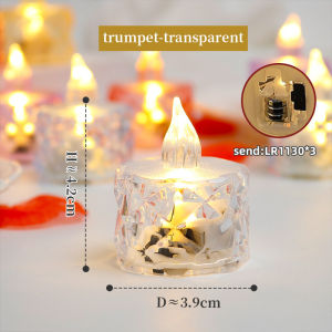 เทียนพลาสติกดอกกุหลาบทำเหมือนจริง เทียนอิเล็กทรอนิกส์เล็ก เทียนสำหรับวันลอยกระทงตกแต่งทุ่งหญ้า ประดับบ้านทางเดินให้โรแมนติก เทียนขอแต่งงาน