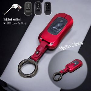 เคสรีโมทรถ  Honda HRV Gen 11  ปุ่ม 2024 ใส่ได้ เคสรีโมททรง Sport Car วัสดุโลหะอลูมินัมอัลลอย มีแผ่นใส TPU  หน้า หลัง   (Aluminum Alloy Key Cover)   Car Key Sleeve Cover High-End  Civic gen 11 Gen CRV Gen 6