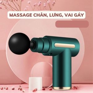 Máy massage cầm tay 4 đầu 6 chế độ - súng massage trị nhức mỏi vai gáy đau giãn cơ - Máy đấm lưng đa năng