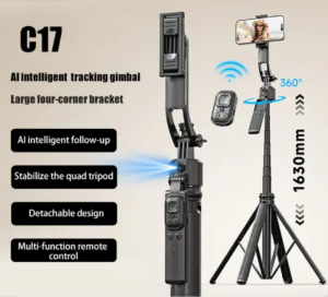 C17 GIMBAL STABILIZER 360 ROTATION AUTO FACE TRACKING MOBILE PHONE SMART FOLLOW SELFIE STICK