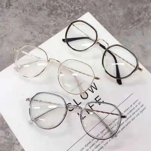 SM MAR01 Kacamata Baca Frame Anti Radiasi Metal Gaya Retro Untuk Pria / Wanita