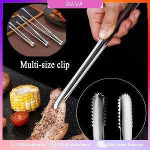 304 Stainless Steel Non-Slip Cooking Clip Barbecue Food TongPortable Picnic Tweezer Salad Steak Clamp
