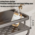 👍High Quality👍Non-Drilling Bathroom Organizer Rack 30/60cm Does not rust No drilling bathroom towel rack Punch-free Bathroom rack Bathroom shelf organizer wall-mounted storage Bathroom Organizer Rack Punch-free Bathroom Corner Shelf Rack. 
