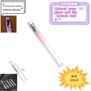 Good luck befalls! Color Nano Nail Glass File Shiny Nail File Polishing Glossy Nail Care Tools (Infants and Young Children Can Use)