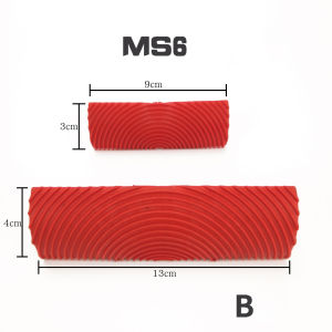 2 ชิ้น/เซ็ตลูกกลิ้งยางแปรงเลียนแบบไม้ Graining ภาพวาดตกแต่งบ้าน Art Embossing DIY แปรงภาพวาดเครื่องมือ VIP