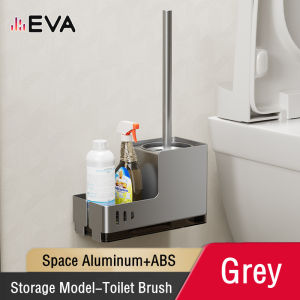 Wall mounted toilet brush toilet holder nail free installation bathroom storage rack