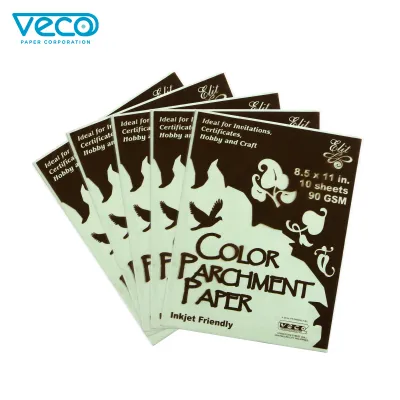 Veco Elit Parchment Colored 90gsm 8.5x11in (10sheets/pack x 5 sets=50sheets)Certificate Paperart paperinkjet paper