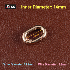 【2 Pcs】Zinc Alloy Oval Spring Buckle No Stitching Required Chain Bag Adjustment Buckle Spring Ring Toiletry Bag Connecting Buckle Hook Buckle Luggage Hardware Accessories Key Ring