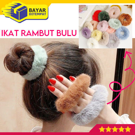Ikat Rambut Kuncir BULU (RB31) Ala Korea
