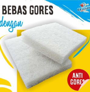 EZCLEAN SIKAT ANTI GORES SIKAT SERAT SIKAT KACA SIKAT STAINLESS SIKAT SINTETIS SIKAT KERAK SIKAT PUTIH SIKAT HALUS SIKAT UNTUK PLASTIK MELAMIN MARMER GRANIT WHITE PAD