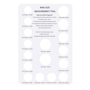 5pcs Measuring Board Ring Cardboard Sheets Finger Circumferences Ring Sizer Measure Gauge Tool Measurement