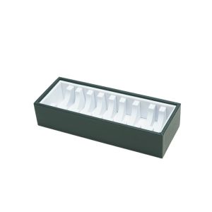 HEALMEYOU No Lid Bracelet Storage Tray 10/40 Slots Rectangle Shape Jewelry Organizer Elegant PU Leather Bracelet Display Plate Jewelry Props