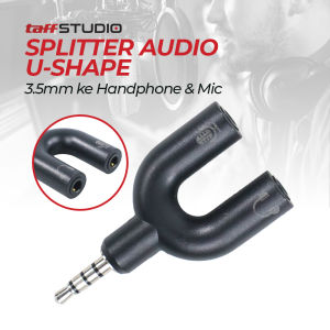 SPLITTER AUDIO 3.5MM SHAPE U KE HEADPHONE & MIC TAFFSTUDIO