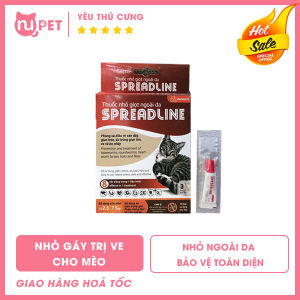 Tuýp nhỏ gáy Spreadline diệt ve rận cho mèo