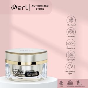 B Erl Very Berry Acne Treatment Oil Control Night Cream | Krim Malam Untuk Kulit Berjerawat & Berminyak | 15gr