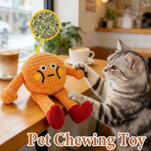 Cute Squeaky Cat Dog Chewing Toy for Teeth Cleaning Self Play Durable Biting Pet Toy Mainan Kucing猫玩具