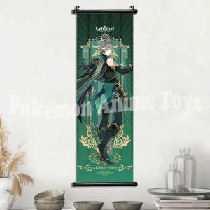 Genshin Impact Poster Anime Hot Games Wall Artwork Hutao Klee Vendi Canvas Painting Print Hanging Scroll Home Decoration Gift