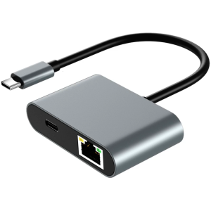 USB tốc độ nhanh C đến RJ45 loại Bộ chuyển đổi C Bộ chuyển đổi Ethernet để truy cập mạng ổn định và sạc thiết bị đồng thời