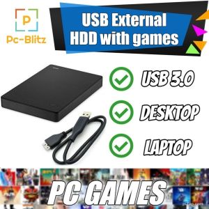 External USB Hard Disk Drive 500GB 1TB with games 2.5inch USED