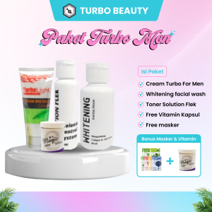 Paket Skincare Turbo Beauty For Men Menyamarkan Flek Hitam Mencerahkan Kulit Kusam BPOM