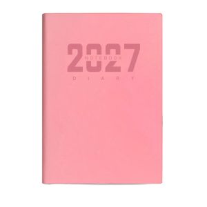 LONGB Danh sách việc cần làm Sổ Lịch Năm 2027 A5 PU có vân Sổ Lịch Sự Di động Lời Nhắc Nhở Từ Người Lập Kế Hoạch Sổ tay lập kế hoạch Vật tư văn phòng