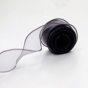 PRIMEPICKGLOBAL Flower Bouquet Wrapping Roll of Satin Ribbon 40mm 10 yards Mesh Fabric Organza Ribbon Fashion Flower Pattern Tulle Ribbon