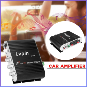 PENGIRIMAN CEPAT LVPIN Mini HiFi Stereo Amplifier Treble Bass Booster 12V LP 838 / ampli mobil super bass 12v full bass truk 12 volt subwoofer sudah jadi mini rakitan / amplifier full bass subwoofer bluetooth mobil rakitan