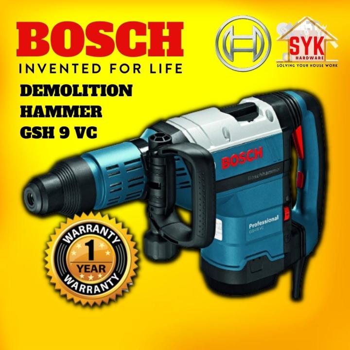 SYK BOSCH GSH 9 VC Heavy Duty Demolition Hammer Electric Concrete Breaker Hacker 06113220L0 Lazada