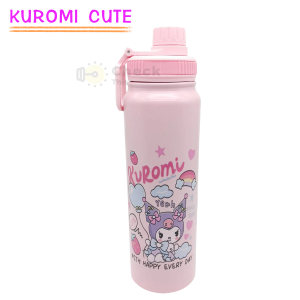 Cartoon design 800ML thermal water bottle w/ tea strainer Kuromi Hello Kitty My Melody Pikachu Luffy