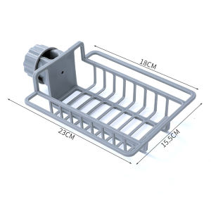 Faucet Storage Rack No-Punching Household Cloth Storage Box Sink Faucet Kitchen Drainage Storage Shelf Nordic Style Metal