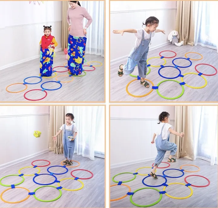 P&P SPORT Flat Hula Hoop Set for Kids – 38cm & 48cm Diameter | 10 ...