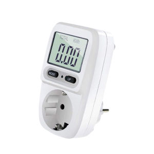 220V kỹ thuật số LCD Power Meter wattmeter ổ cắm đồng hồ đo năng lượng kWh Tần số dòng điện Điện áp điện màn hình rắc cắm Châu Âu