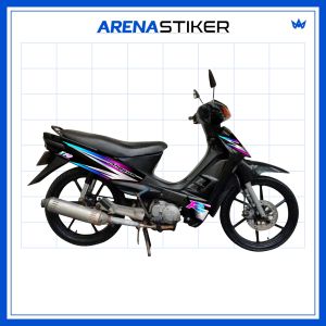 SH23c Sticker Shogun Kebo Stiker Striping Lis Suzuki Shogun Kebo 110 R Variasi Retro Design Racing Lz