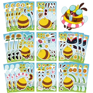 Multiple Theme Tablets Decoration Stickers PVC Material 24PCS SelfAdhesive Scratch Proof For Tablets Devices