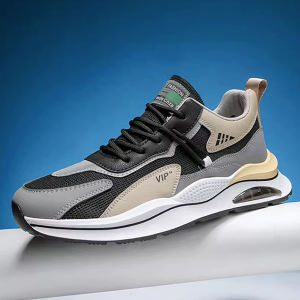 Whoppy SL32 Sneakers Pria Sporty Mesh & Kulit Sintetis - Sepatu Kasual Gaya Korea Import