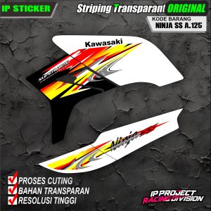 (COD) STICKER STRIPING ORIGINAL MOTOR KAWASAKI NINJA SS DESAIN RACING HOLOGRAM DAN TRANSPARAN A.125