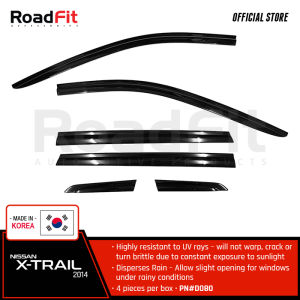 AUTO CLOVER Door Visors/Rain Guard for Nissan X-Trail 2014 BLACK 6PCS/SET D080