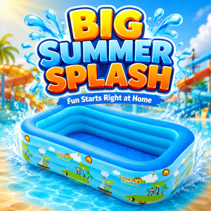 Summer Outdoor Inflatable Swimming Pool Family Large Rectangle Portable Above Ground Backyard Garden