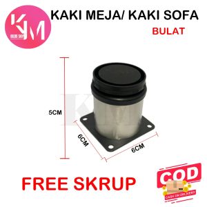 Kaki Sofa Bulat Stainless SS 201 5 cm