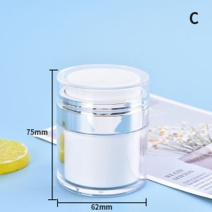1pcs 50/100ml Cosmetic Airless Pump Jar Refillable Lotion Face Cream Airless Pump Bottle
