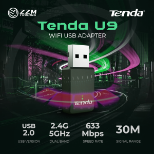 Tenda U9 Wifi Adapter AC650Mbps Dual Band Auto-Install USB Adapter 802.11ac ethernet WIFI Receiver ZZM TRADING