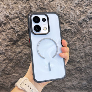 Case For Oppo Reno 16 Pro Case For Aluminium Alloy Metal Frame Matte Transparent Acrylic Cover