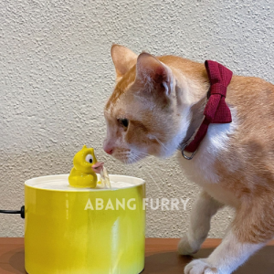 Abang Furry Yellow Duck Pet Water Fountain With 5 Layers Filter 1L Pancutan Air Penapis 5Lapisan 5