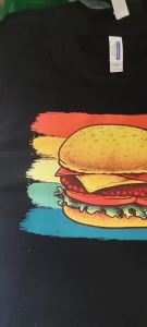 Cute Hamburger Design For Men Vintage Hamburger Burger T-Shirt