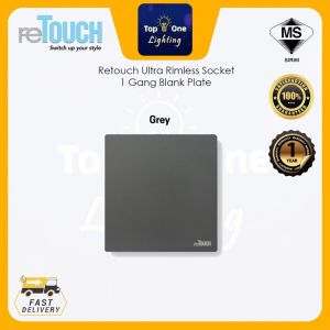 🔥SIRIM🔥 Retouch Ultra Rimless Socket and Slim Modern Switch Design Matte Grey 1 2 3 4 gang 13A 20A 15A Plug Sius 开关插座