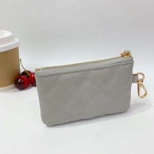 Quilted Pattern Case Lightweight Zipper Pattern Id Card Cash Credit Card Pocket Small Wallet Coinpurse