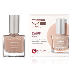 Dermelect Transfix Nail Restore Base Coat- with Protein Peptides Strengthening ing Concealing ment for Weak Nails Peeling Breaking Splitting Damage 0.4 oz