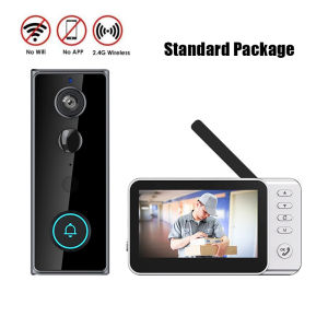 🇸🇬[Ready Stock] 2026NEW Wireless Door Bell With Camera 4K PIR Motion Detection IP65 Waterproof Outdoor Two-way Intercom Doorbell with 4.5inch Screen Night Vision HD Video Doorbell